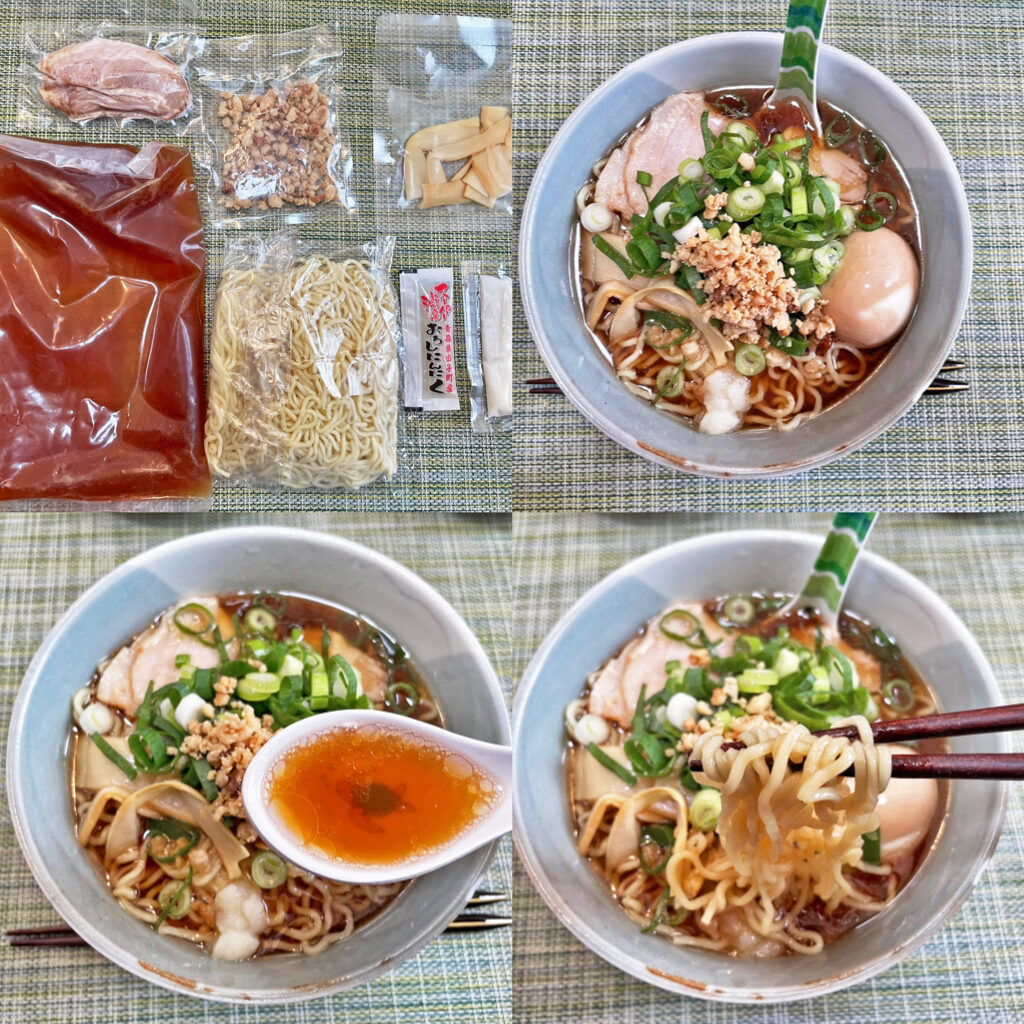 お取り寄せグルメ：「背脂揚げ玉」が香ばしい「まるたかやラーメン」