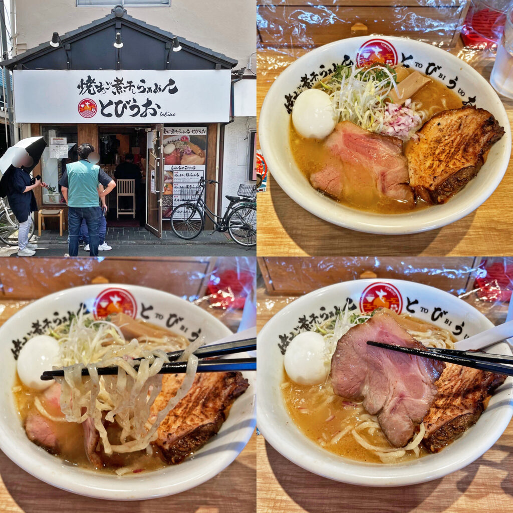祝1周年!「焼きあご煮干しらぁめん とびうお」の「焼きあご煮干し塩ラーメン」