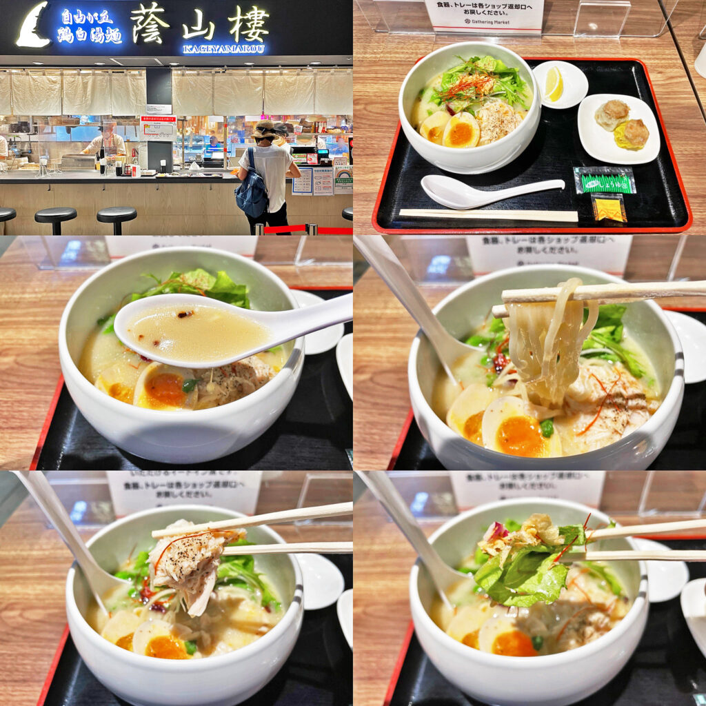 自由が丘 蔭山樓 南町田店の「味玉鶏白湯塩そば」Aセット