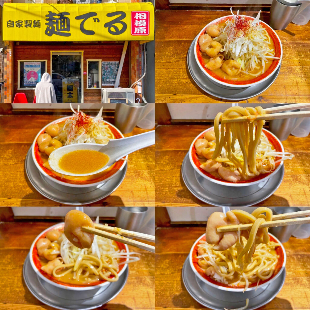 麺でる相模原店の限定「天城黒豚『シロ』味噌でる」