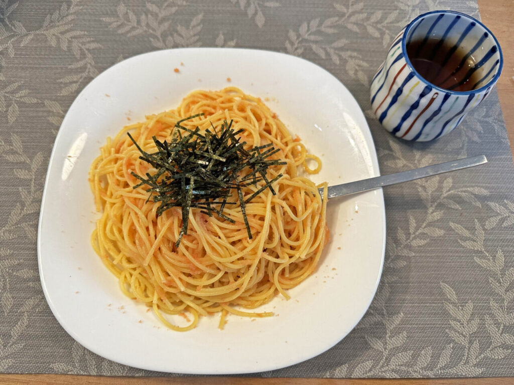 「かねふく」明太子を使ったお手軽「めんたいパスタ」