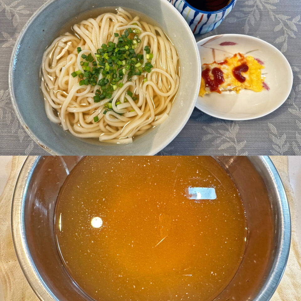 しゃぶしゃぶのスープで「冷かけうどん」