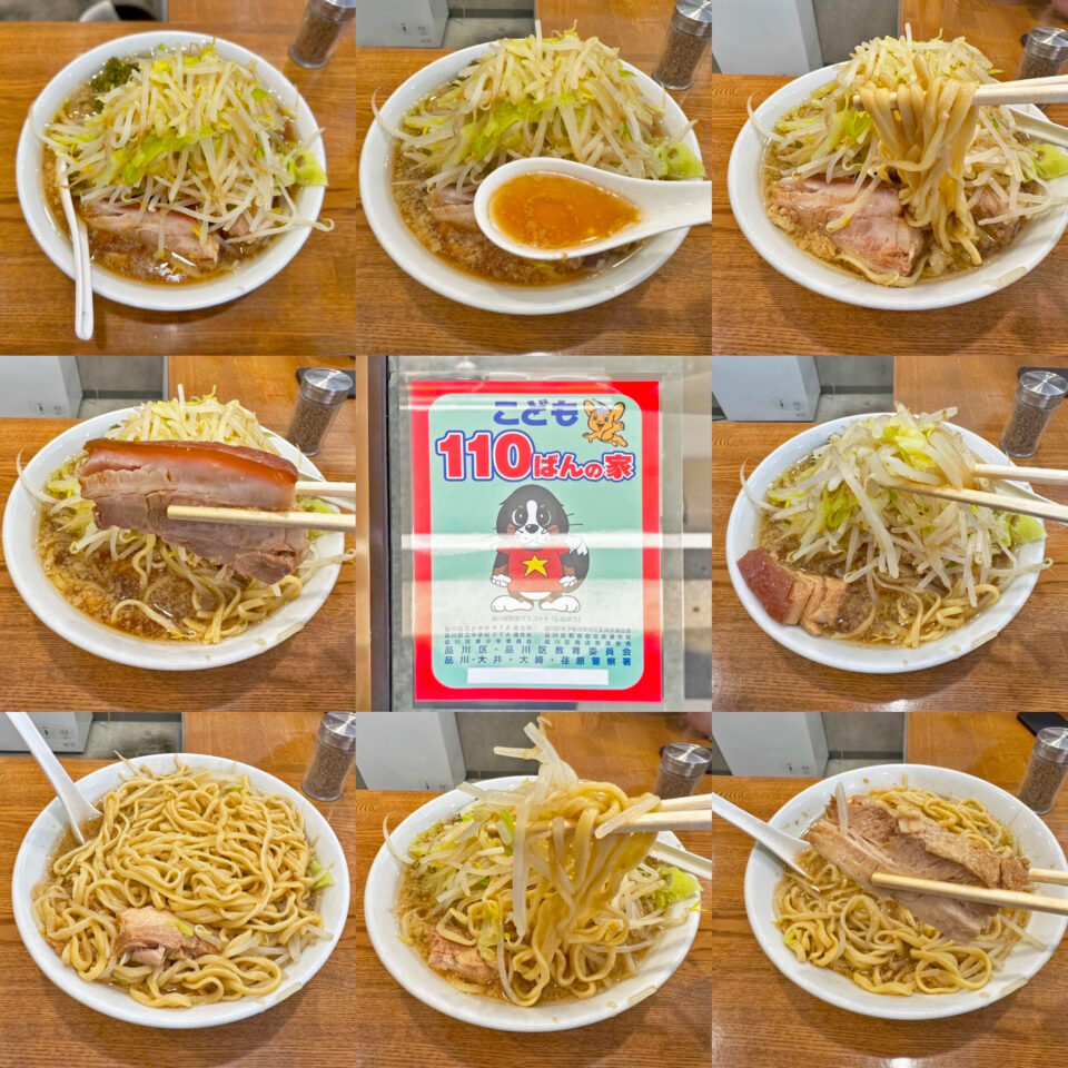 下神明「のスた本店」の「太麺・ポン酢」と「青唐」
