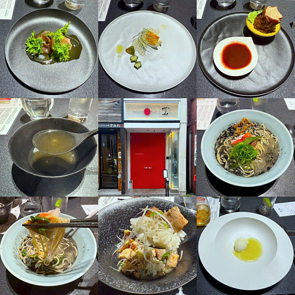 Japanese Soba Noodles蔦の会員制「夜蔦」の6月の限定ラーメン 「黒醤豚骨Soba」のLimited Course