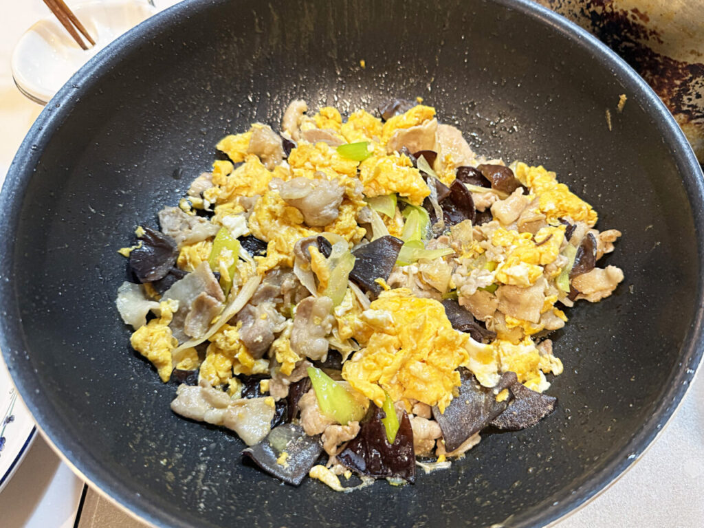 クッキング:「きくらげとたまごの中華風炒め」