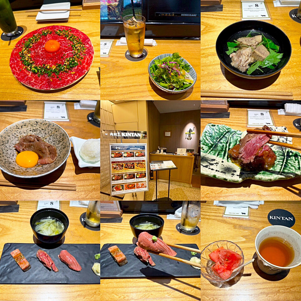 三越前「肉寿司 肉和食 KINTAN コレド室町」の『ランチ』【KINTANコース】