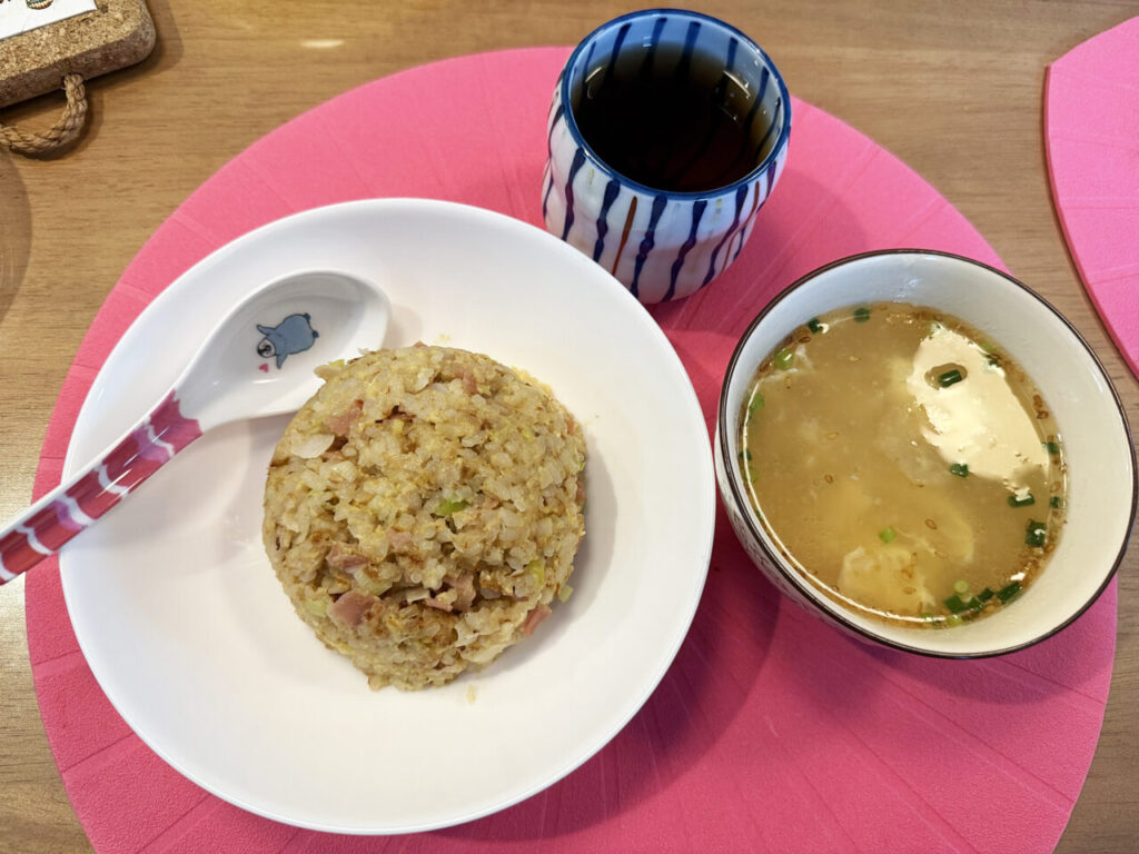 今日のレシピ：チャーハンと卵スープ