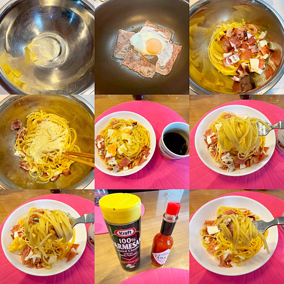 クッキング：鳥羽周作シェフの「ベーコンエッグの無限パスタ」を作ってみた